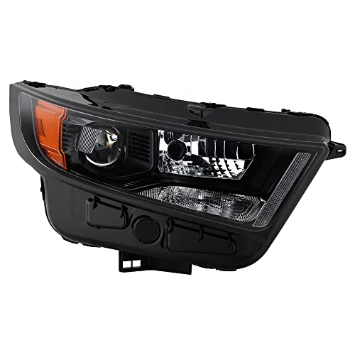 Aftermarket OEM Style Headlights for 2015-2018 Ford Edge Sport [Factory HID Only] (Passenger, Black)