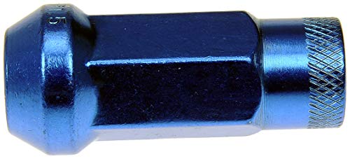 Image of Dorman 713-385D Blue Open End Knurled Wheel Nuts Compatible with Select Models, 20 Pack