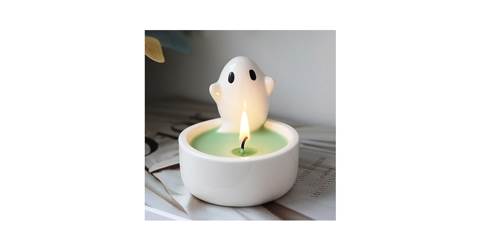 Amazon.com: Lucklybestseller Cute Cartoon Small Ghost Candle