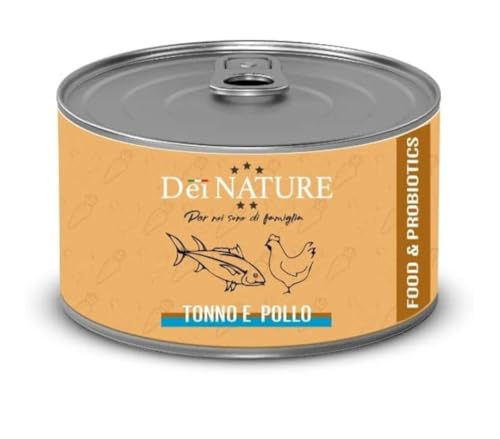Dei NATURE Filetes de atún y pollo, alimento húmedo natural para perros, 24 latas de 85 g de alta digestibilidad apto para perros sensibles