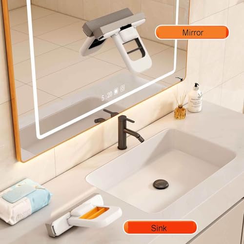 Image of VIVITO Mini Foldable Desktop Mop Self-Squeeze Sponge Cleaning Tool | Wet & Dry Portable Mop for Small Spaces, Kitchen, Bathroom, Glass & Countertops | Foldable, Hands-Free (Multicolor, Pack of 2)