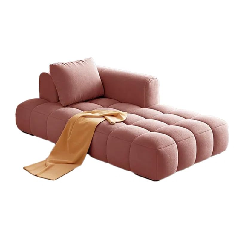 Image of LEGACY OF COMFORT Azure Solid Wood Frame Indoor Chaise Lounges Upholstered Chaise Lounge for Living Room (Left Hand Side, Pink)