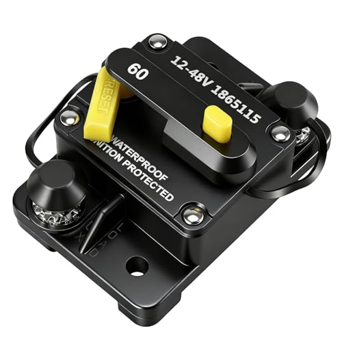 1865115 MKR-27 Circuit Breaker Replacement for Minn Kota 12V/24V/36V/48V Electric Trolling Motors - 60A Water-Resistant Circuit Breaker