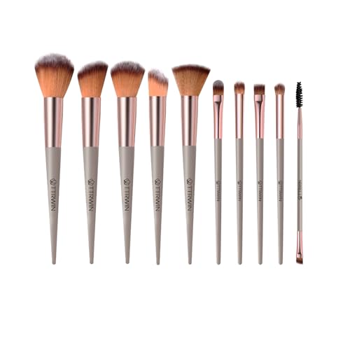 TTRWIN Pinceaux Maquillage Professionnels 18 PCS,Pinceaux Maquillages Yeux Fond de Teint Blush L'anti-cernes Fard à Paupières Poudre Libre Pinceau Maquillage.