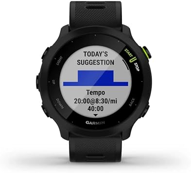 Garmin Forerunner 55 GPS Running Smartwatch, Black