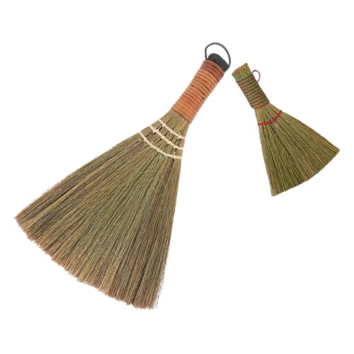 CALLARON 2pezzi Spazzola Miniatura Portatile in Setole Naturali per Pulizia Rapida per Piano di Lavoro Tavolo Cucina Ufficio Piccola Scopa Frusta per Rimuovere La Polvere