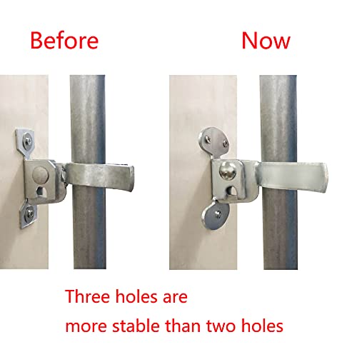 Chain Link Fork Gate Latch, Wall Mount Fence Gate Latch With Hole For Padlock (1-5/8" X 1-5/8") #TOP1