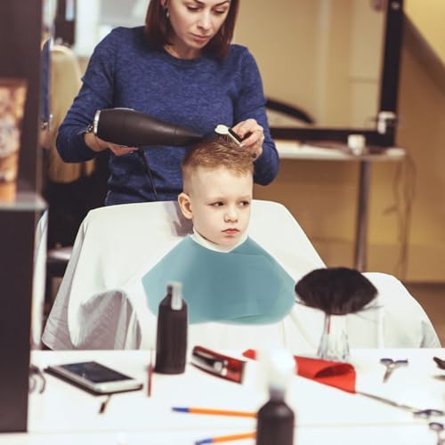 Bata ligera y duradera para corte de cabello POPETPOP de silicona azul 4