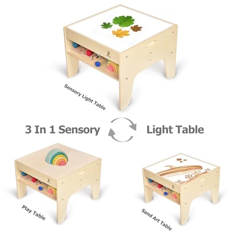 Table lumineuse sensorielle avec rangement pour jeu éducatif - 8