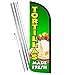 Tortillas Premium Windless Feather Banner Flag Kit (Flag, Pole, & Ground Mt)