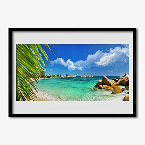 Affiche avec cadre paysage de mer 70x50 cm Tulup pour décoration murale de cuisine