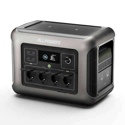 ALLPOWERS R1500 Centrale Elettrica Portatile, LFP Batteria da 1152Wh, 4