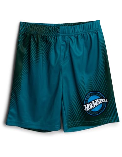 Hot Wheels Little Boys Mesh Baseball Jersey Athletic T-Shirt and Shorts Outfit Set Tropical Teal Green 5 - image 5