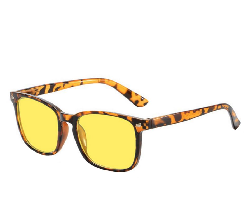 eModwey Occhiali per la visione notturna per uomo e donna – Lenti gialle per ridurre l'abbagliamento, visibilità migliorata di notte e condizioni di scarsa illuminazione, vestibilità comoda (colore