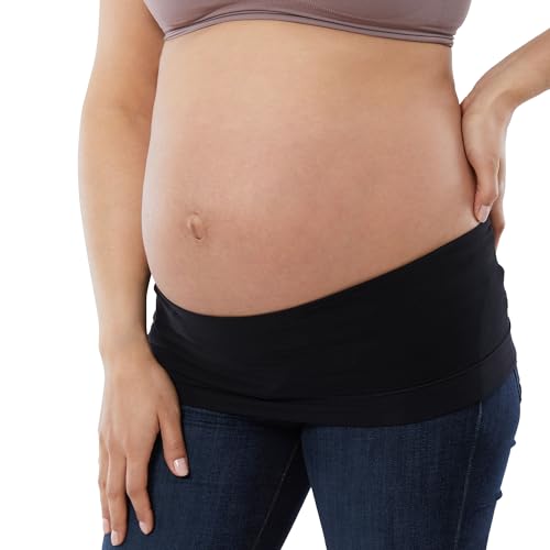 Ingrid & Isabel Basics - Bellaband - Belly Bands for Pregnant Women (M/L, Black)