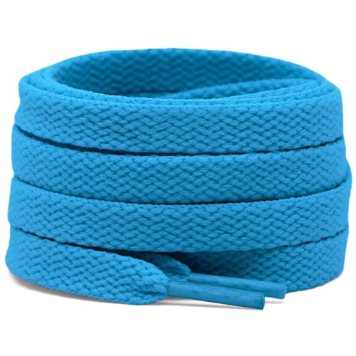 Image of DELELE 2 Pair Super Quality 24 Colors Flat Shoe laces 5 /16 inch Wide Shoelaces for Athletic Running Sneakers Shoes Boot Strings