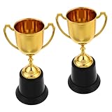 QUMIIRITY Trofeo de Competición para Estudiantes de Plástico Base Redonda, 2 Piezas, Diseño Artístico y Acabado Fino para Eventos Grandes y Premiaciones Reutilizable