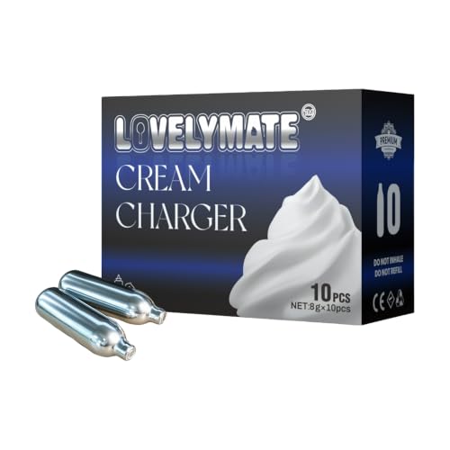 8g Whipped Cream Chargers 10 Pack, Food Service Kitchen Use,Perfect for Desserts,Coffee and Culinary Creations