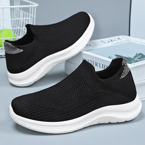 Pull-on Lazy Shoes Women Sock Sneakers Casual Flat Walking Jogging Yoga Lightweight Mesh Comfy Versatile3