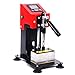 Manual Heat Press Machine Dual Heating Plates High Pressure Hot Press Stamping Machine 900W Hot Embossing Machine 0~400℉ for PU Leather, Plastic Particles, Dried Flower and Plant