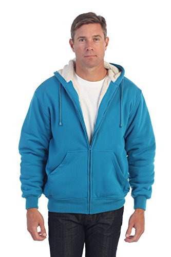 Image of Gioberti Men's Soft Heavyweight Sherpa Lined Fleece Hoodie Jacket
