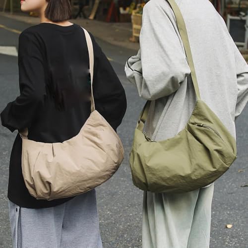 Good Totes Croissant Bag - Große Halbmond Umhängetasche, Wasserdicht, Nylon, 5 Farben