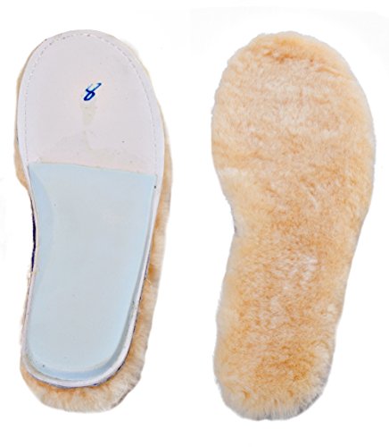 ABUSA Sheepskin Insoles Women's Premium Think Wool Fur Fleece Inserts Cozy & Fluffy 7