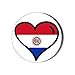 Produktbild Gift Insanity Bilderrahmen mit Paraguay-Flagge, Herzform, 58 mm