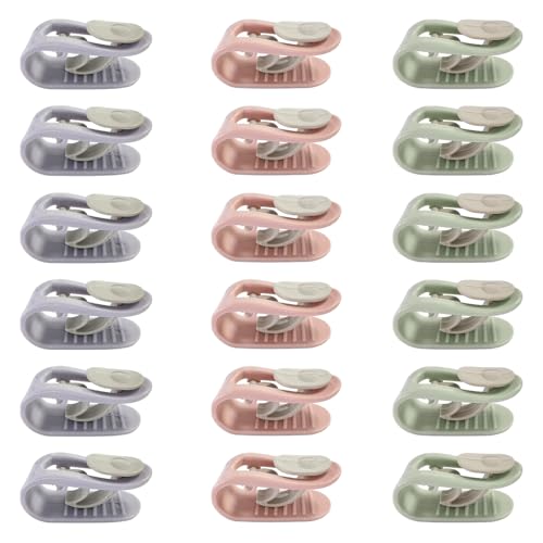 SYEYCW 18 Pièces Enfile Couette, Anti Dérapant sans Aiguille Clip, Pince Housse de Couette, Attache Drap Housse, pour la Maison et la Chambre à Coucher, pour Draps, Lit Rideaux
