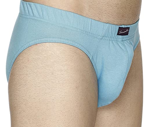 Image of Semantic Men's Solid Cotton Brief Underwear - Pack of 3