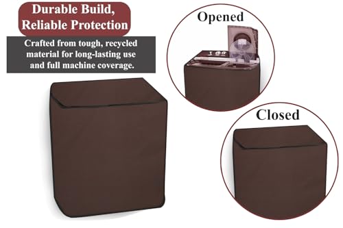 Image of The Furnishing Tree Polyester Waterproof Semi Automatic Washing Machine Cover Compatible for Whirlpool 6 Kg, 6.2 Kg, 6.5 Kg, 7 Kg & 7.2 Kg, DxWxH In Cms: ( 51x83.8x96.5 ), Coffee
