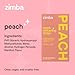 Zimba Teeth Whitening Strips Vegan Whitening Strip Enamel Safe Teeth Whitening Hydrogen Peroxide Teeth Whitener for Coffee, Wine, and Other Stains, 28 Strips (14 Day Treatment), Peach