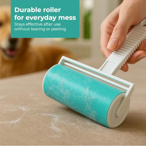 Image of Lifelong Washable Reusable Lint Roller | Pet Hair Remover for Clothes, Sofa,Carpet & Car Seats | Sticky Gel Lint Remover for Dust, Fur, Hair & Crumbs | Portable, Eco-Friendly, No Refills Required
