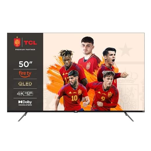 TCL 50CF630 126cm (50 ") QLED Fire TV (4K Ultra HD, HDR 10+, Dolby Vision & Atmos, Smart TV, Game Master, 60Hz Motion clarity), Negro