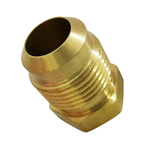 Legines Brass Flared Plug 3/8" Tube Od, Sae 45 Degree Flare Tube Fitting（Pack Of 2） #TOP5