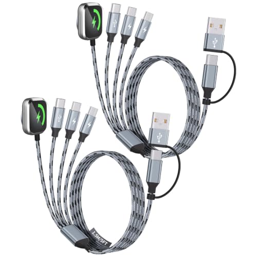 Multi Charging Cable for iWatch Charger, 5FT Travel Essentials 2PC