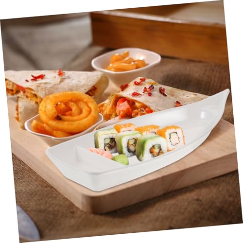 Bandeja para sushi forma de barco melamina miniatura 6