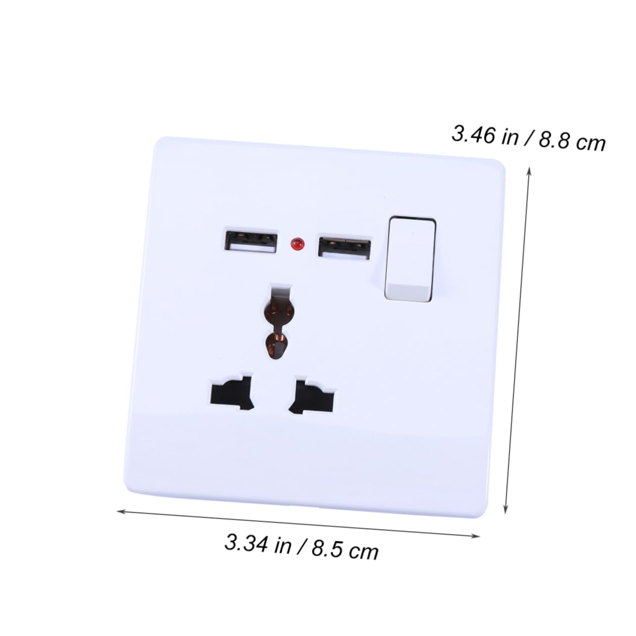 DOITOOL 3St Wandsteckdose mit Dual-USB Steckdosen-Wandplatte wandsteckdose mit usb -Steckdosen -Ladegerät für die Steckdose Wandsteckdose Frontplatte Weiß