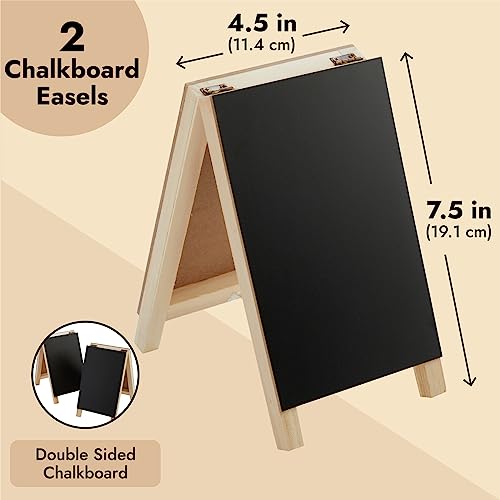 2 Pack Mini Chalkboard Easel Signs For Tabletop Decorations, Restaurant Food Display, Message Boards, Small Business, Wedding, Catering Events, Coffee Shop (4.5X7.5 In) #TOP4