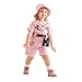 Personalized Handmade Safari Explorer Costume for Toddler - Zoo Keeper Costume for Kids - Halloween Safari Outfit - Girl Safari Guide Costume - Boy Jungle Scout Costume (Pink, 9-12 Months)