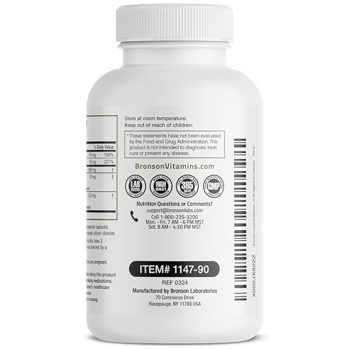 Bronson 1147-90 L-Lysine Defense Immune Support Complex 1500 Mg L-Lysine Plus Olive Leaf, Garlic, Vitamin C And Zinc - Non-Gmo, 90 Vegetarian Capsules thumb #5