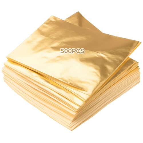 Feuille d'or imitation anti-déchirure pour dorure | Papier doré haute qualité x500