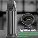 BBQ Candle Lighter Butane Windproof Direct Jet Torch Lighter with Safety Lock and Flame Lock for Indoor and Outdoor Use(Gray)