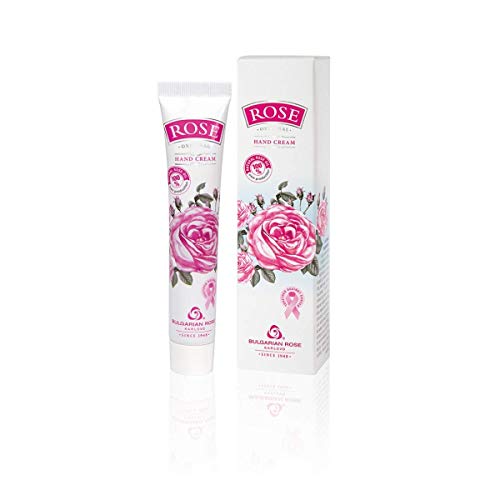 Hand Cream Rose Moisturizing Cream for Repairing, Soothing Hands with Natural Rose Oil Omega 3 Vitamin F Protects, Nourishes, Moisturizes Hands 1.75 fl. oz