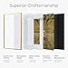 Homeforia 24x32 Poster Frame Gold, High End Metal 24 x 32 Large Picture Frames with Mat 20 by 28 for Photo, 24x32 Gold Frame Matted to 20x28 inch Print, 32x24 Frame, Tempered Glass, Wall Kit, Set of 1