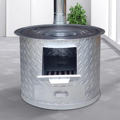 Stufa a legna per interni con deflettore e canna fumaria