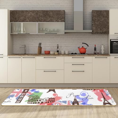Tapete de cocina absorbente ideal para pasillo y cuarto de lavado, set de 2 3