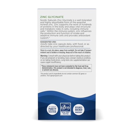 Nordic Naturals Zinc Glycinate 20mg, Highly Absorbable Supplements, 60Count - image 6