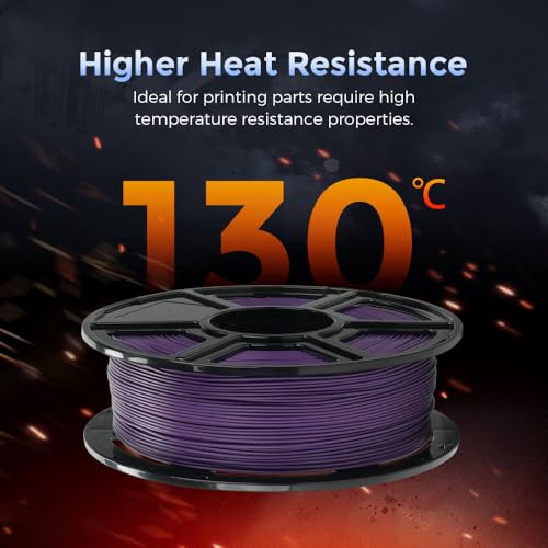 Image of FLASHFORGE Carbon Fiber PETG Filament 1.75mm, Carbon Fiber PETG 3D Printer Filament, 1KG Spool Dimensional Accuracy + /- 0.02mm, Lightweight & Heat-Resistant & Moisture Free (Iris Purple)