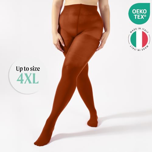 CALZITALY Plus Sizes Anti-Chafing Opaque Tights | 60 DEN | L - 4XL | Black | Italian Hosiery3